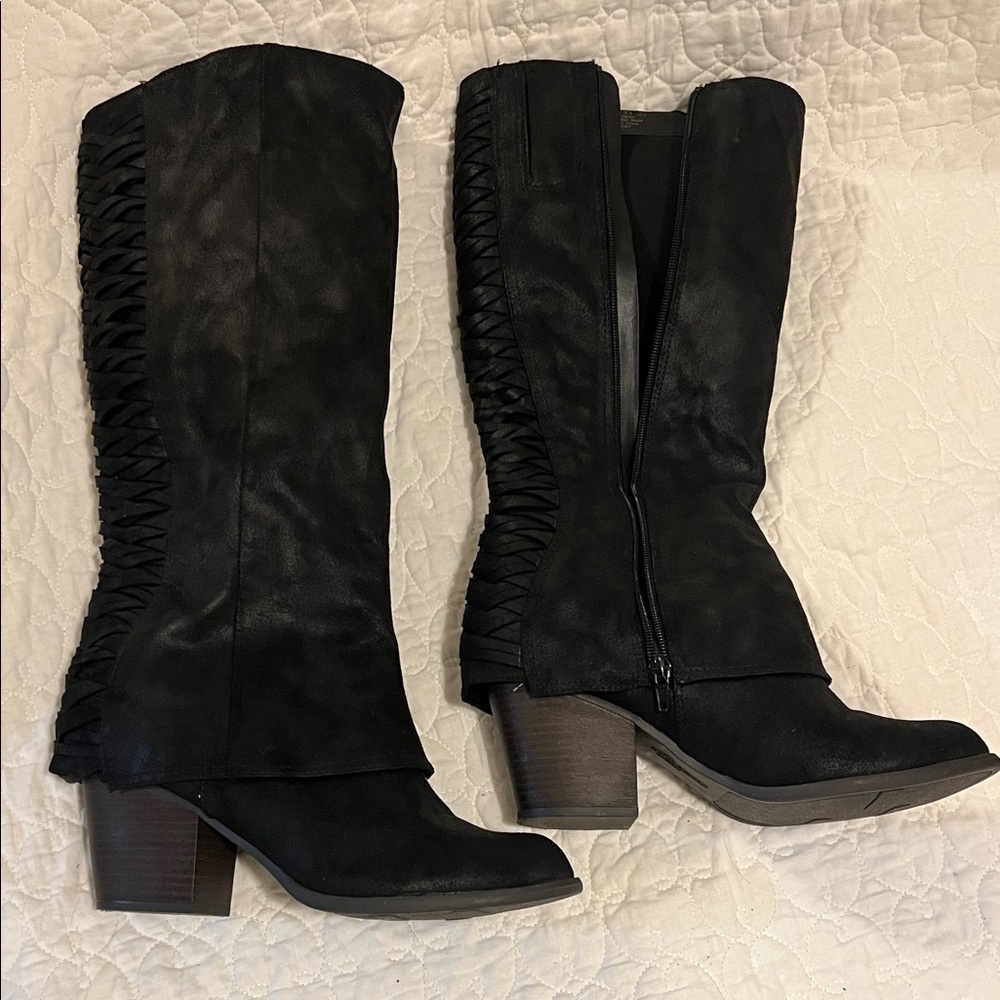 Black zip up Women's Boots 9.5